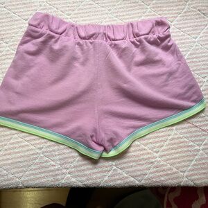 Old Navy Pink Athletic Shorts with Green Trim